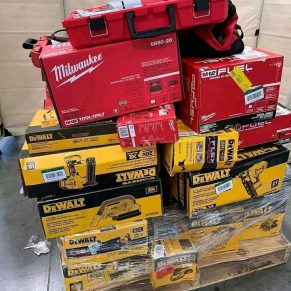 Mixed DeWALT and Milwaukee tools pallets for sale