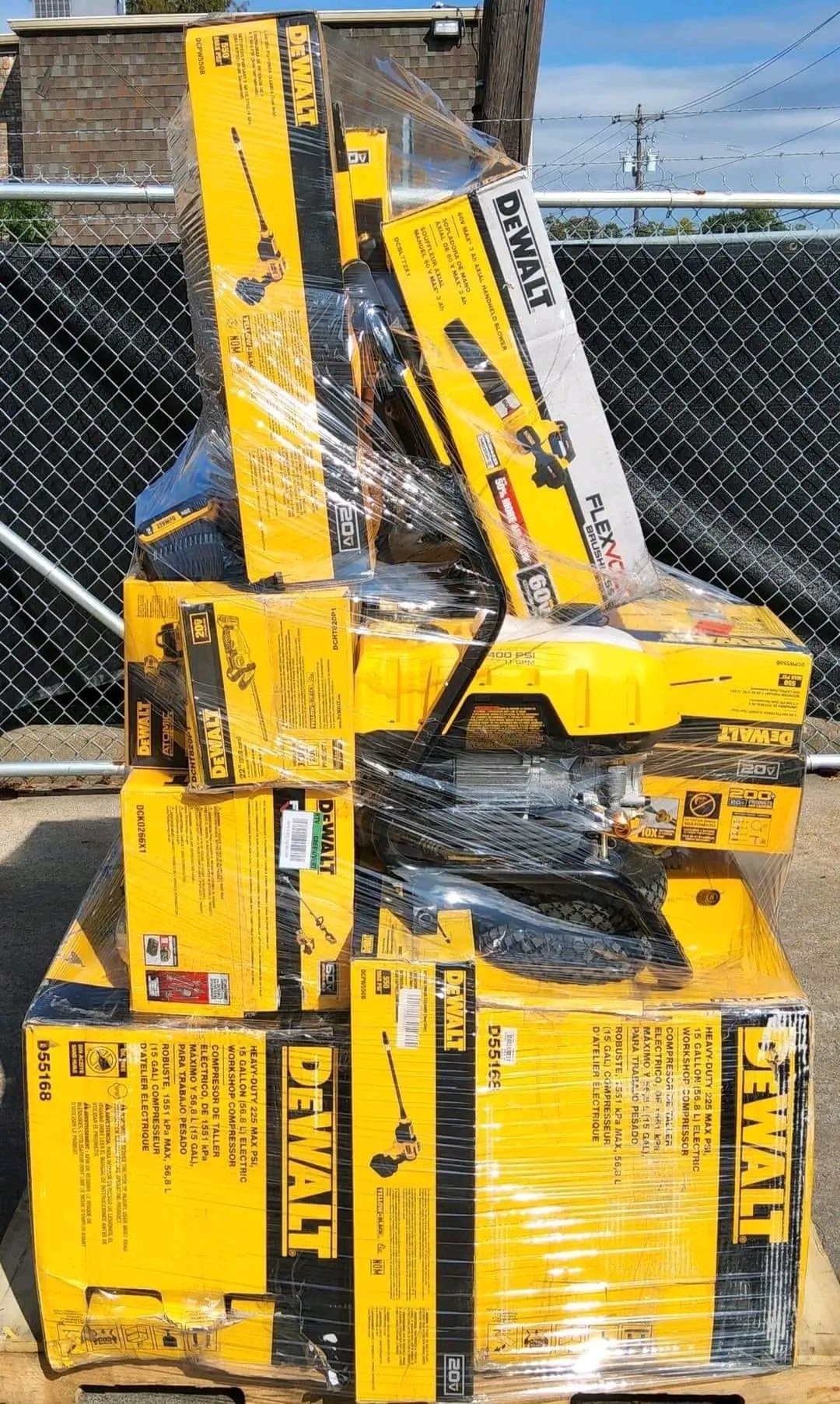DeWALT tools pallets